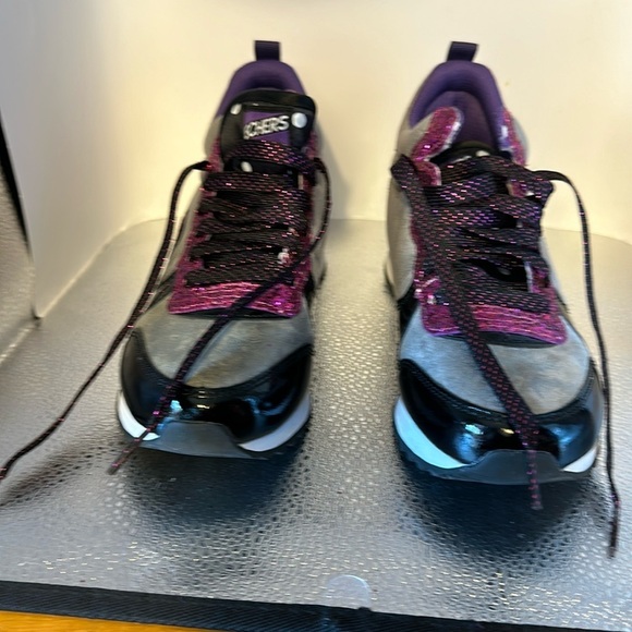 SKECHERS air cooled memory foam. Lightly used size 8.5. Beautiful purple bling.​ - Picture 1 of 8